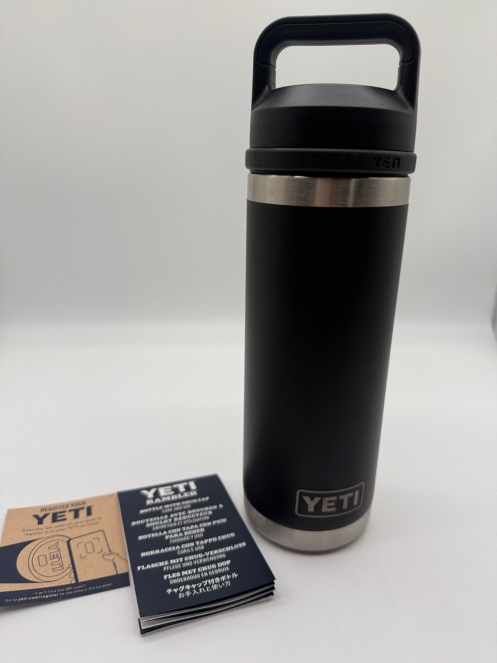 Yeti Black 18oz Rambler Water Bottle with Chug Cap - Picture 3 of 7